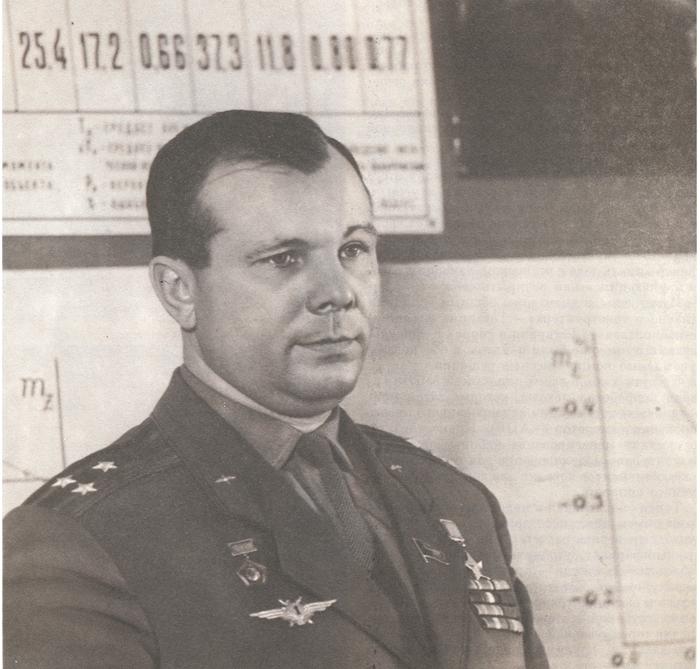 Рис. 1. Ю.А. Гагарин на предзащите. Источник. Белоцерковский С.М., Диплом Гагарина, М., Молодая гвардия, 1986